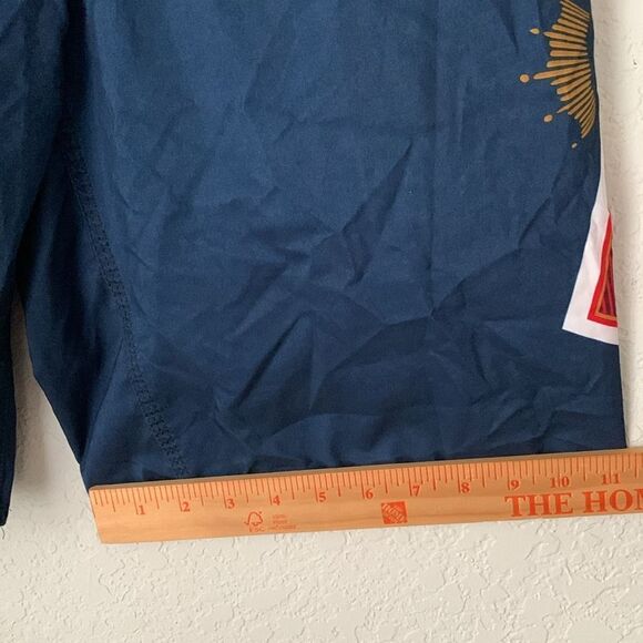 Budweiser Athletic Shorts Blue and Red with Iconic Logo Size 32 - Picture 8 of 9